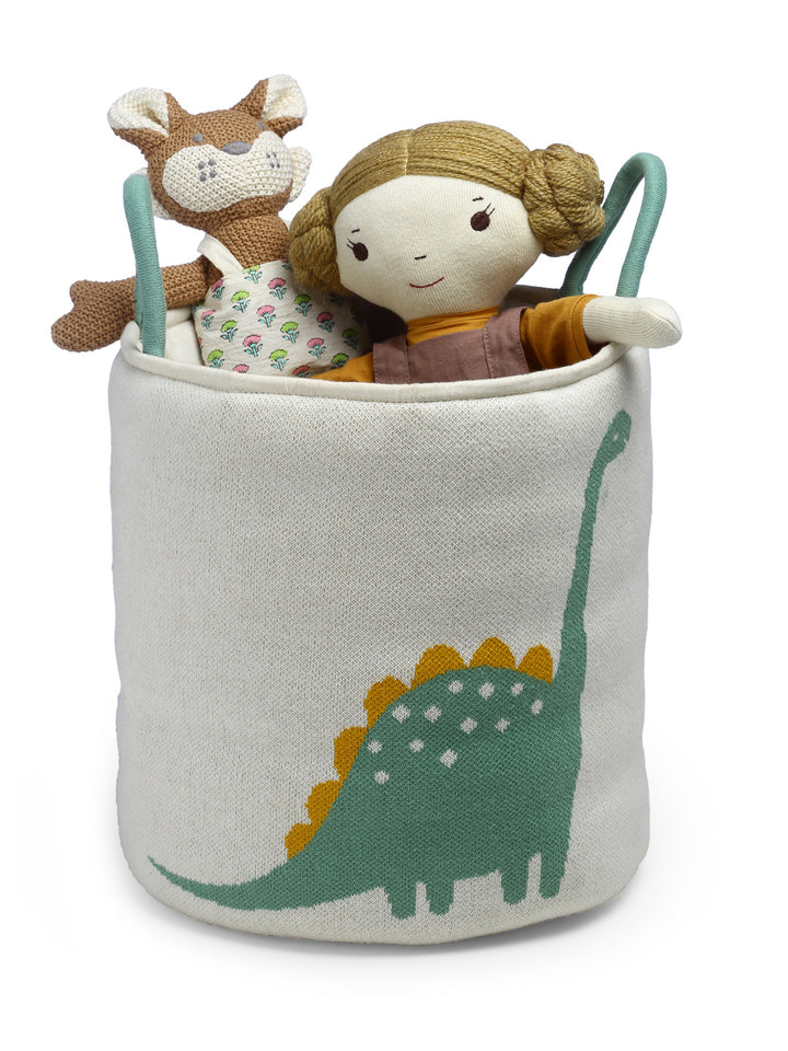 Dinosaur Knitted Basket