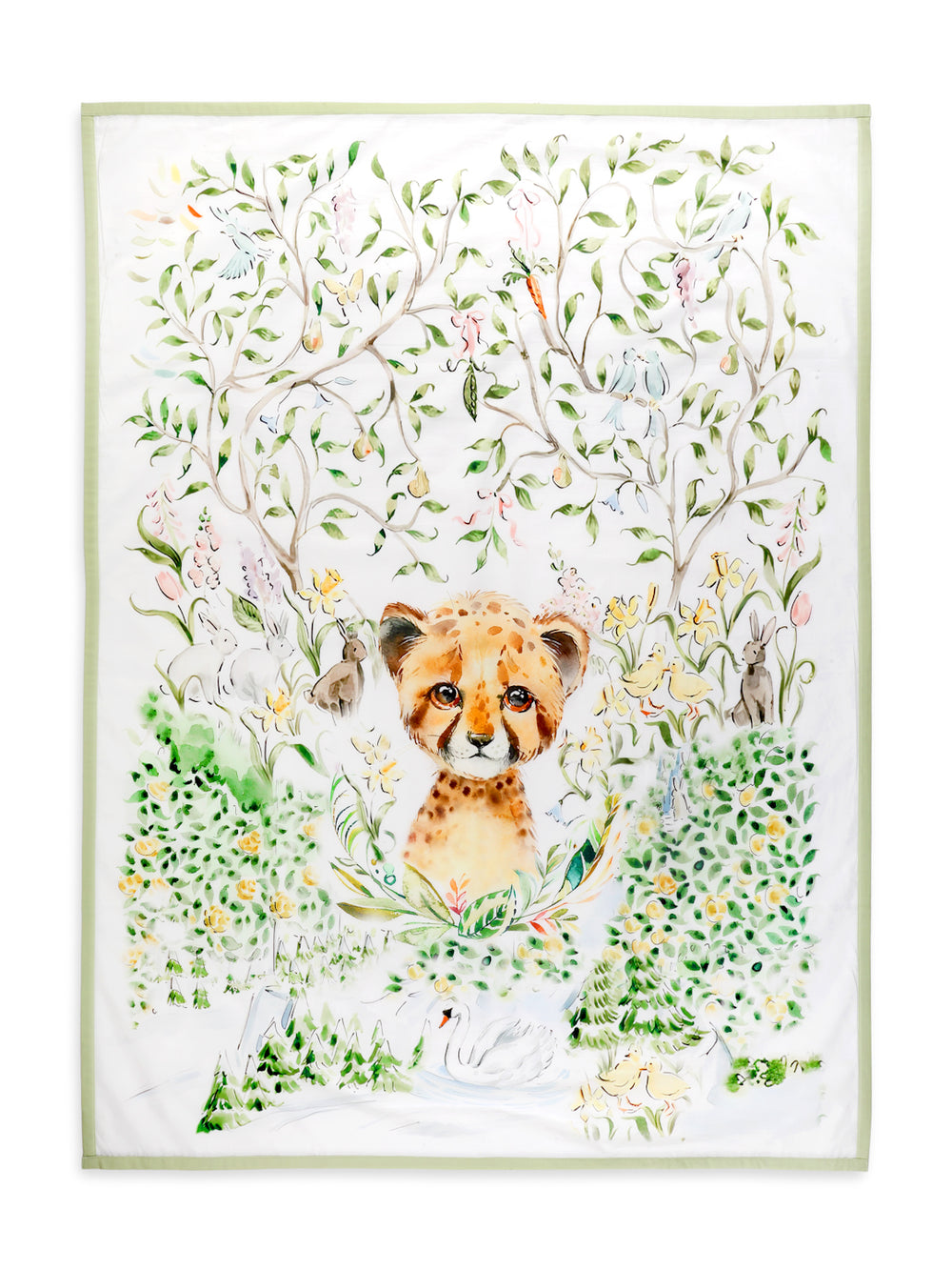 Cottony soft with fun and cute Little Leo print top sheet for the babies