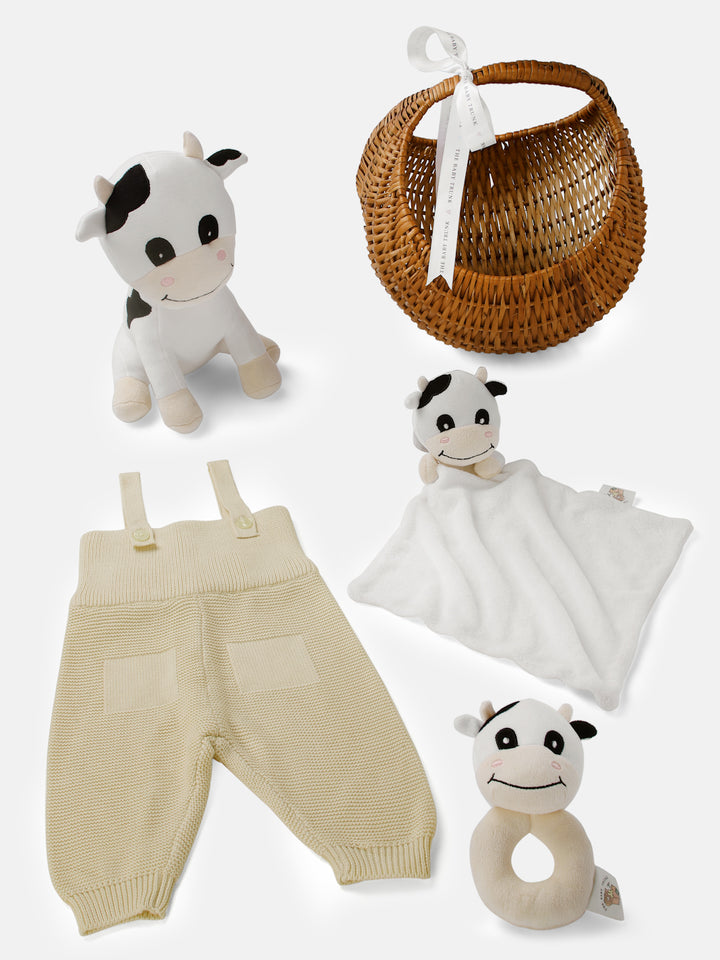 Cow cuddles Baby gift set for newborn baby boy