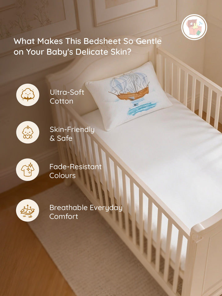 Ele's Expedition Bedsheet & Pillow Set | Supima Cotton Baby Bedding