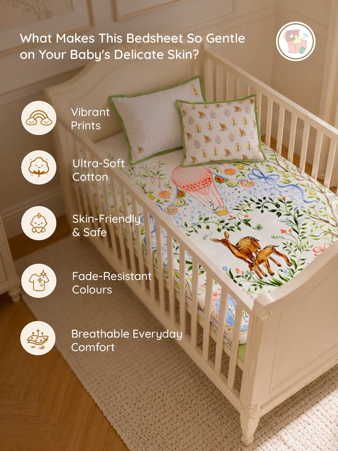 Enchanted Deer Bedsheet with Pillow Covers