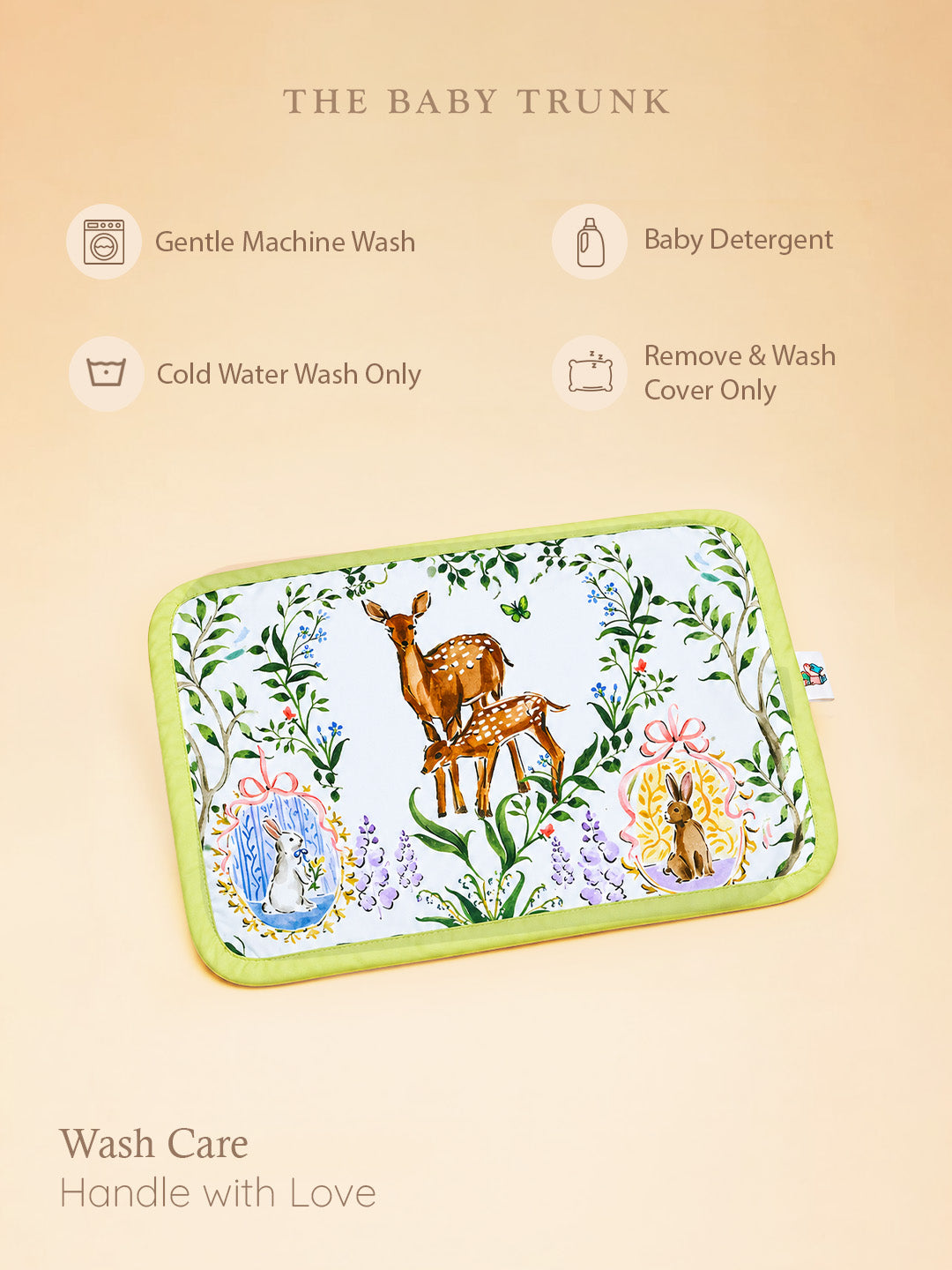 Baby Head Shaping Organic Mustard Seed Pillow - Enchanted Deer