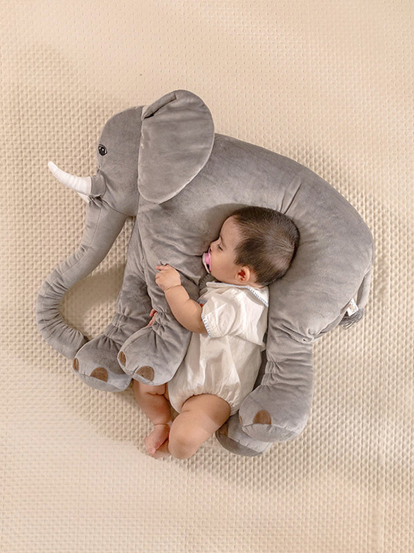 Grey Elephant - Bolster Pillow Toy for babies