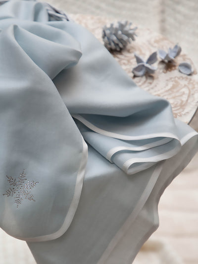 Swarovski Cashmere Blanket Wrap - Ice Blue
