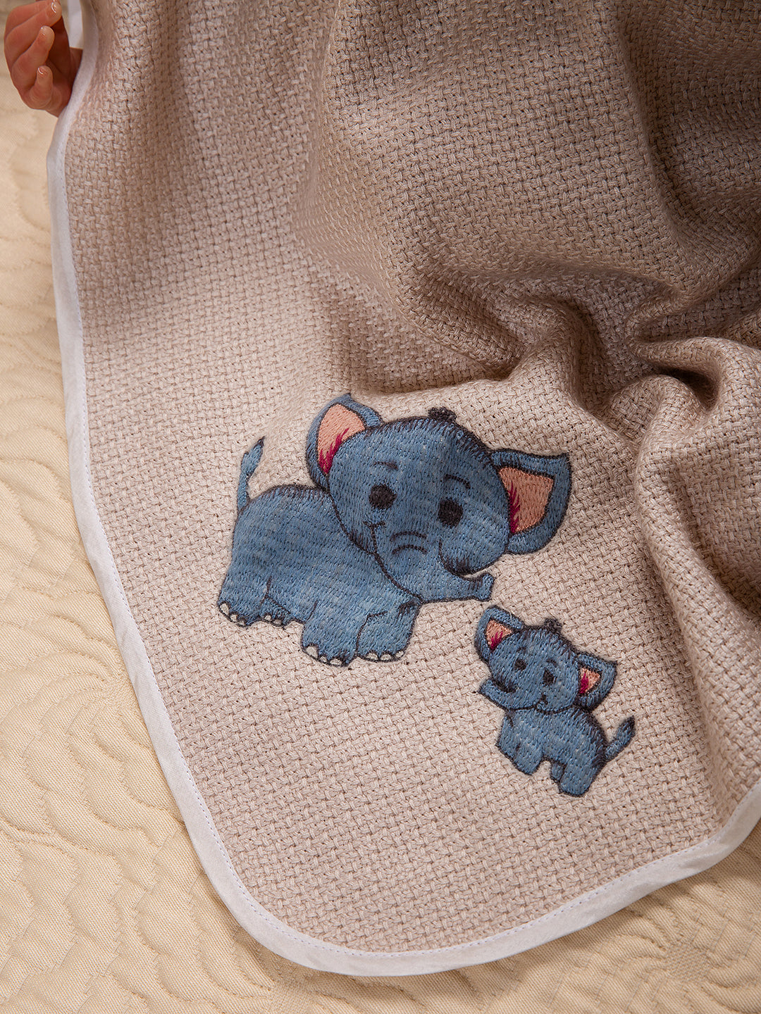 Lino Cashmere Silk Blanket- Elephant for your baby's warm and cozy sleep
