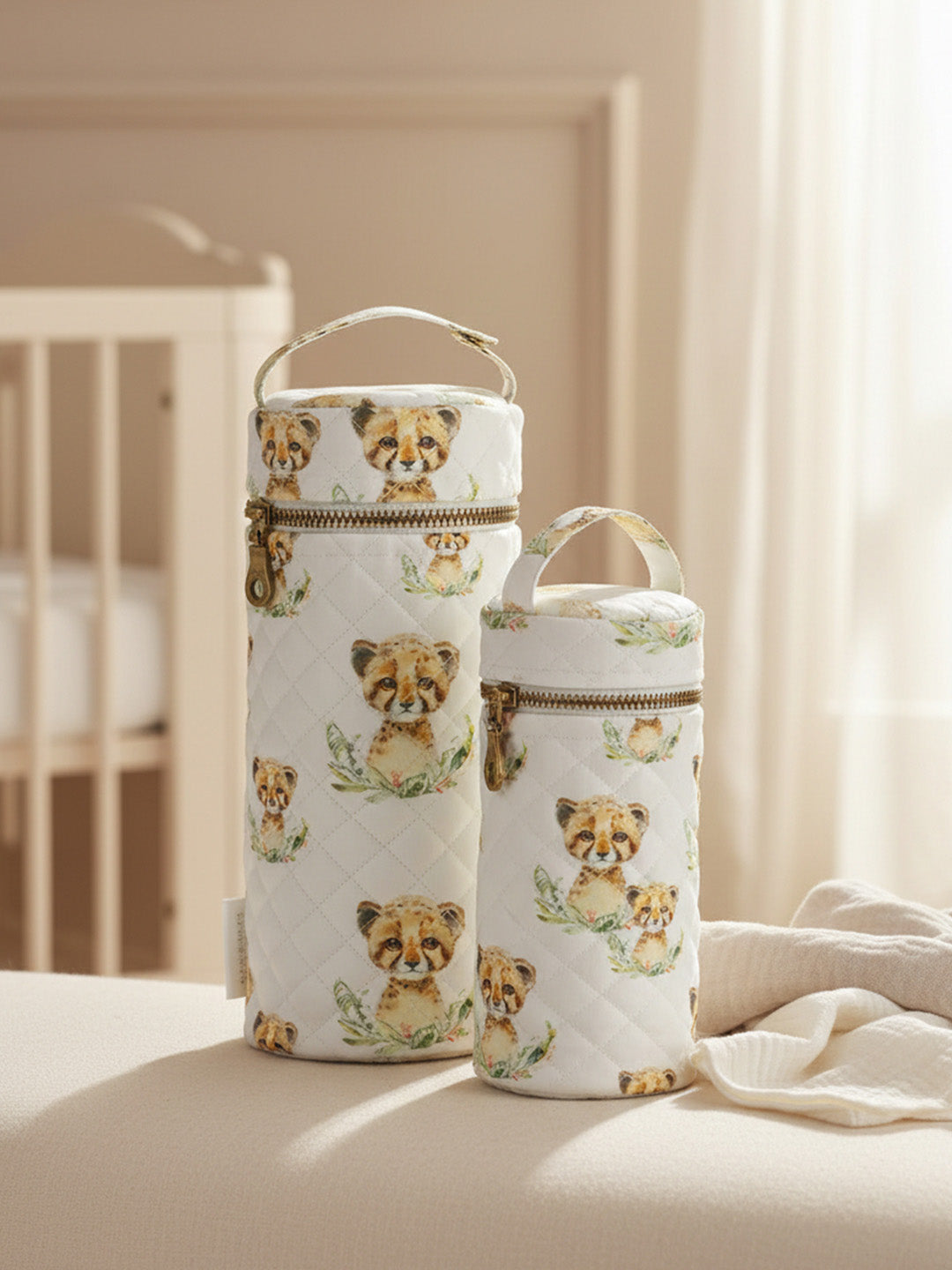 BABY & TODDLER BOTTLE COVER SET: LITTLE LEO SET OF 2