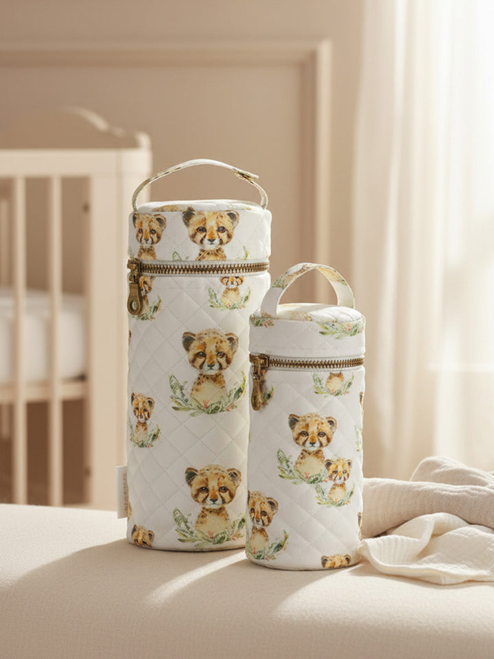 BABY & TODDLER BOTTLE COVER SET: LITTLE LEO SET OF 2