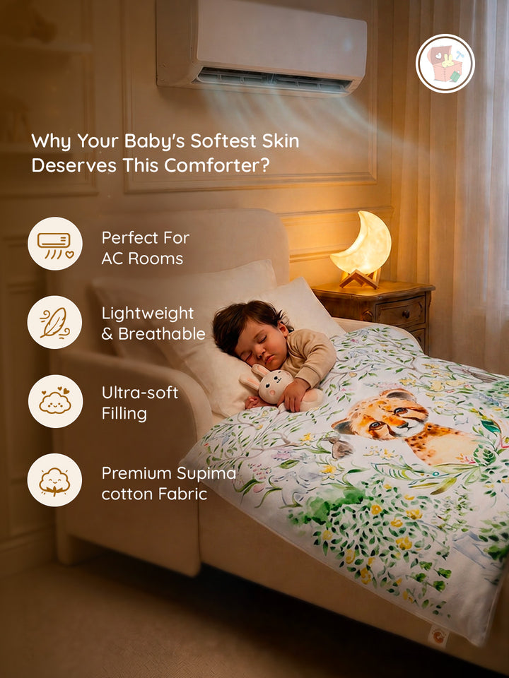 AC Comforter for Newborn Baby | Lightweight - Little Leo