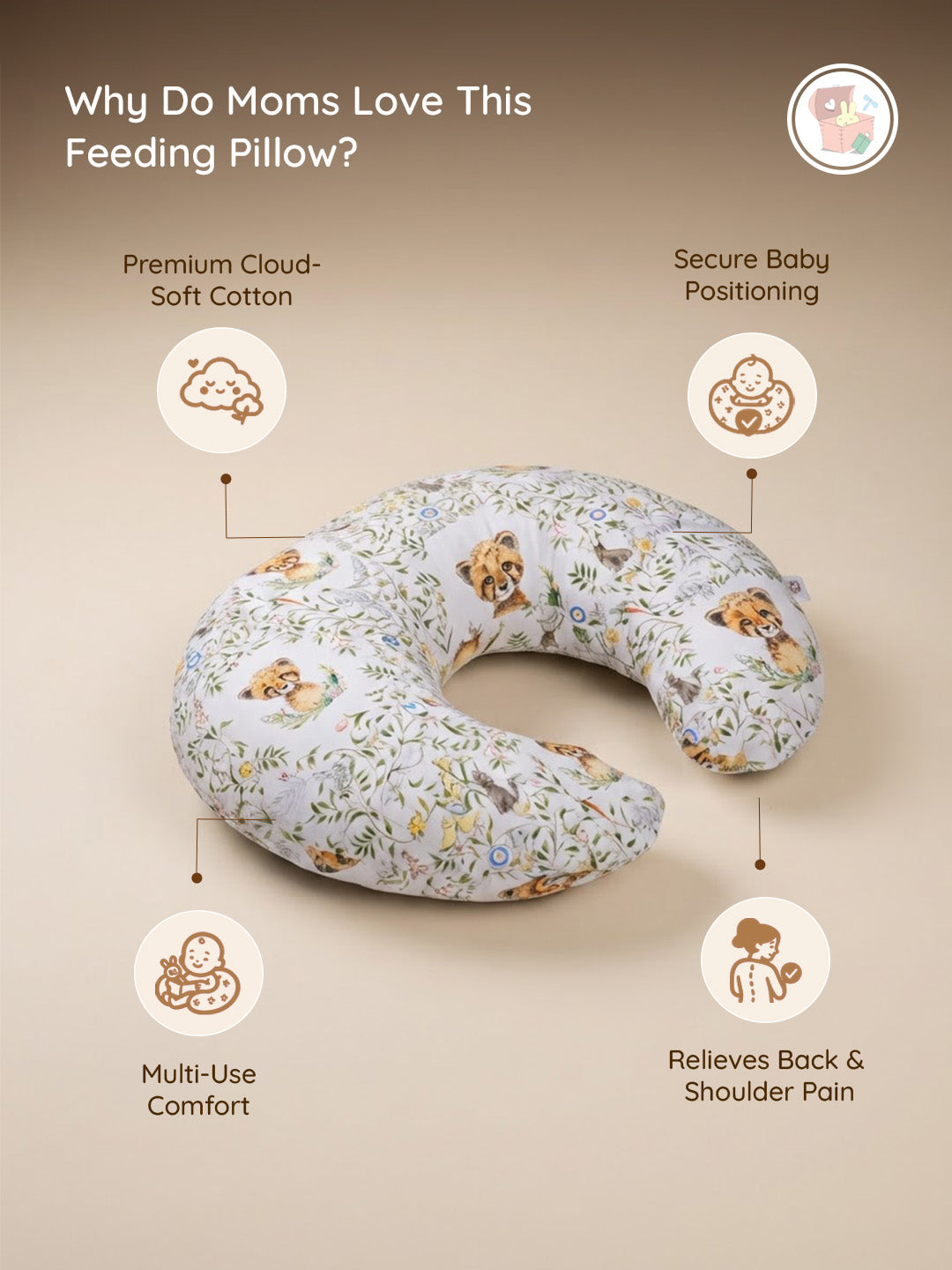 Baby Feeding Pillow - Carnival Carousel
