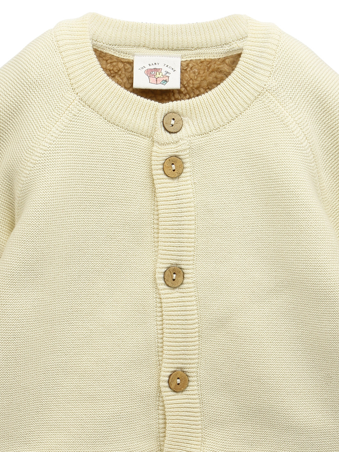 Cardigan with Sherpa- Cream