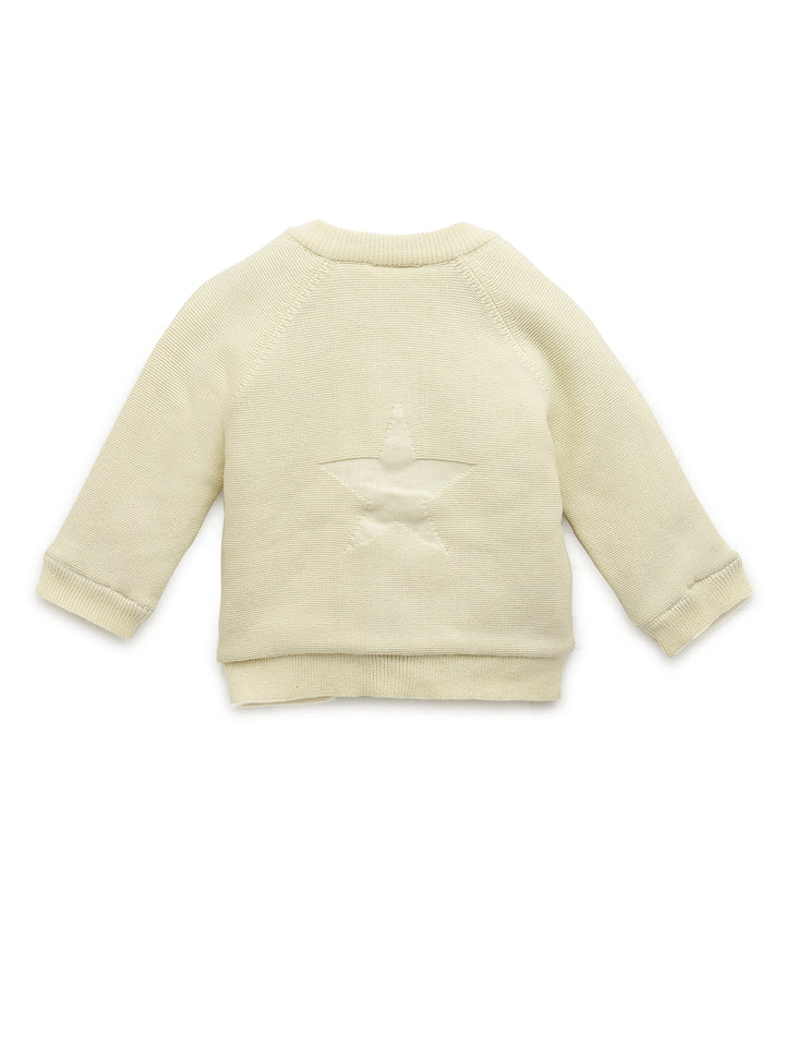 Cardigan with Sherpa- Cream