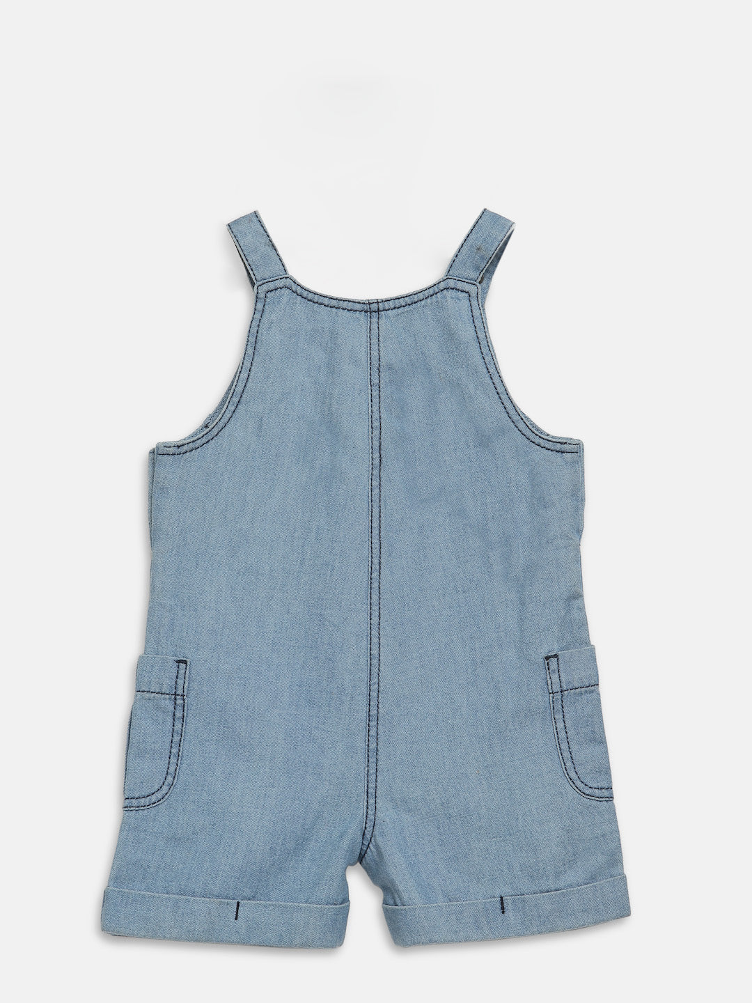 Applique Denim Dungaree - Medium Indigo
