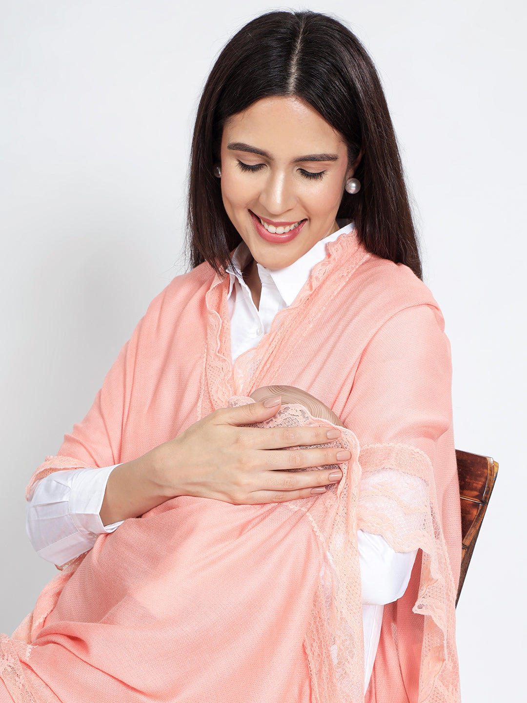Peach Nectar Feeding Wrap – Soft Cotton Nursing Cover