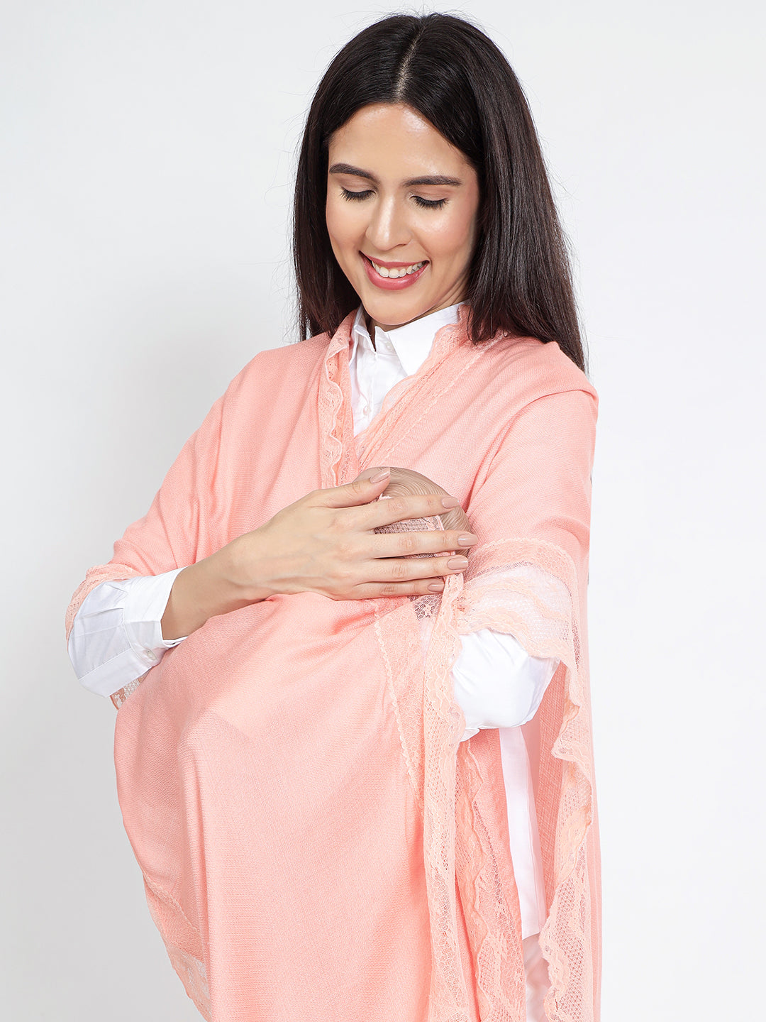 Peach Nectar Feeding Wrap – Soft Cotton Nursing Cover