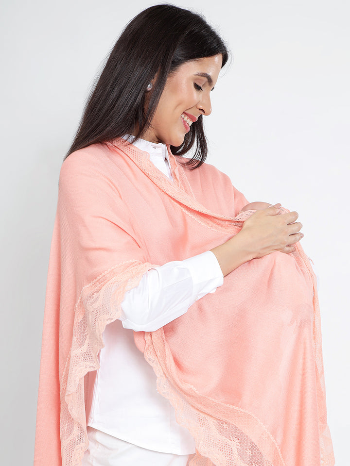 Peach Nectar Feeding Wrap – Soft Cotton Nursing Cover