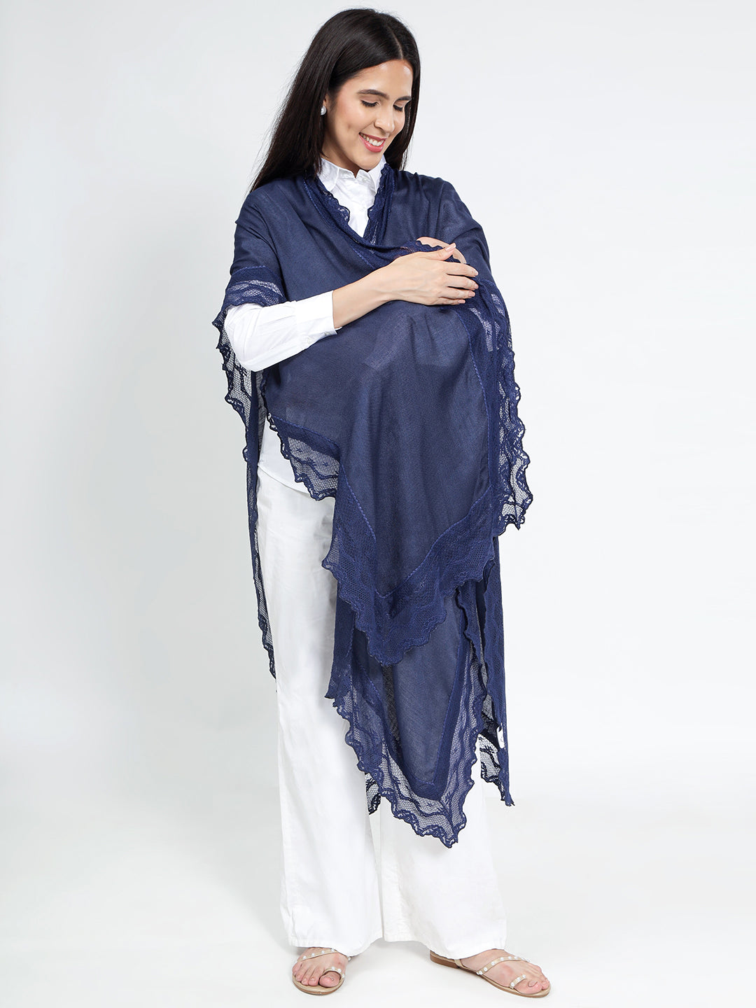Midnight Bloom Feeding Wrap – Soft Nursing Cover