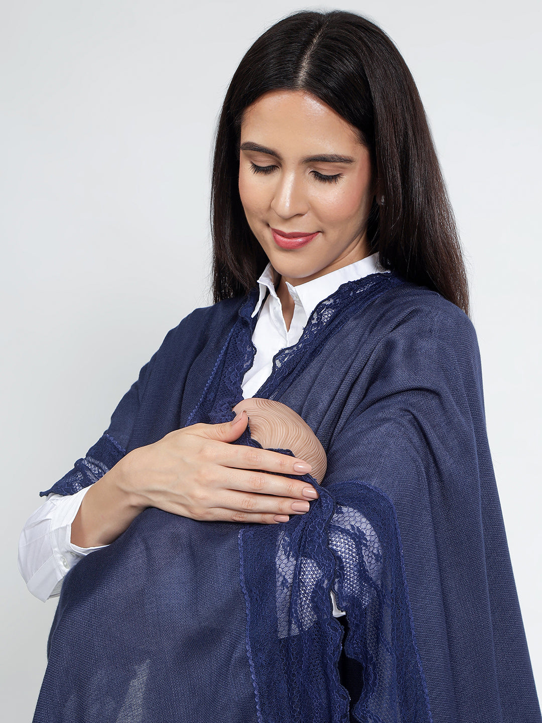 Midnight Bloom Feeding Wrap – Soft Nursing Cover