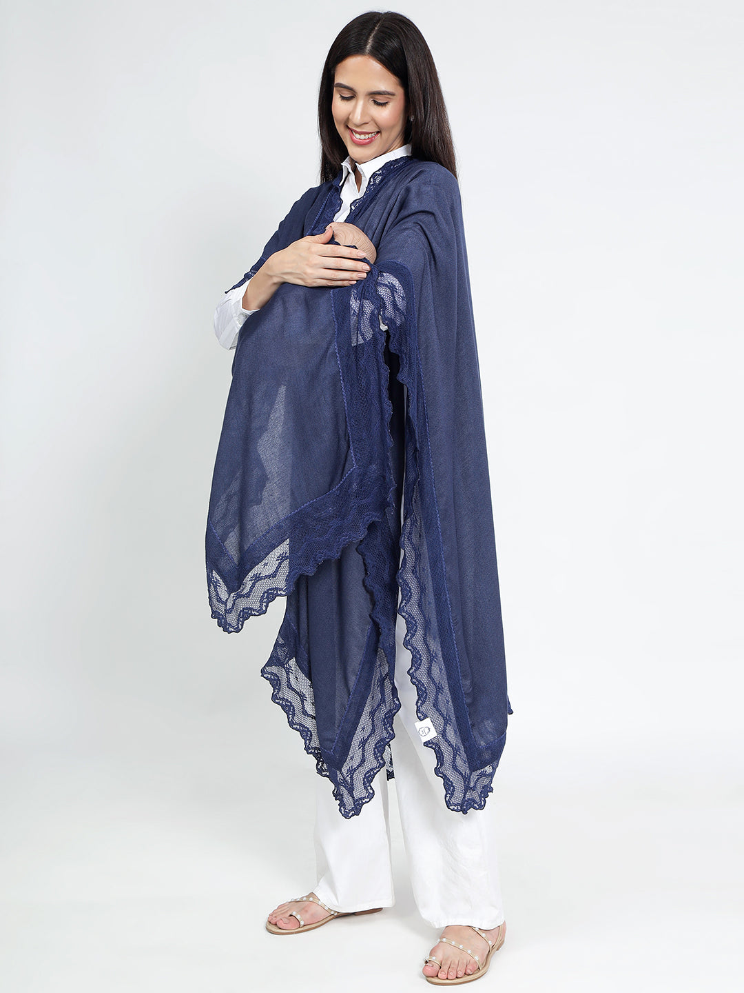 Midnight Bloom Feeding Wrap – Soft Nursing Cover