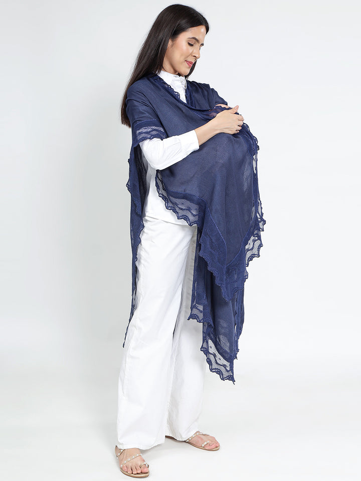 Midnight Bloom Feeding Wrap – Soft Nursing Cover