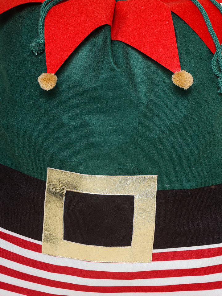 Santa Christmas Large Green Sack Bag
