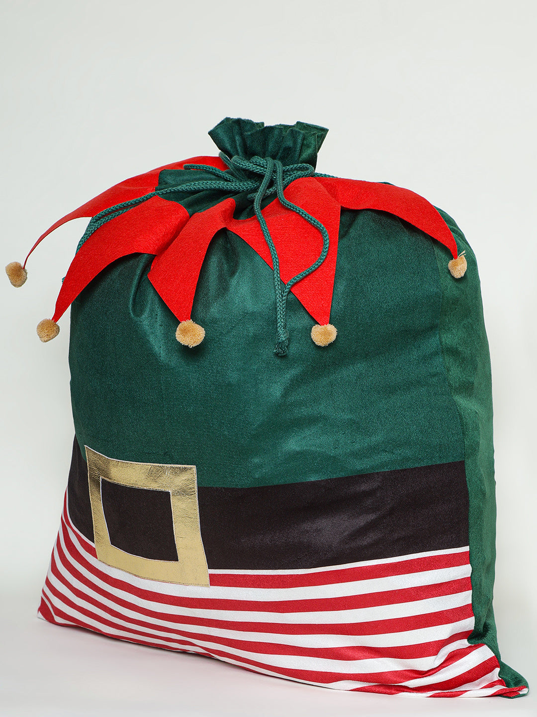 Santa Christmas Large Green Sack Bag