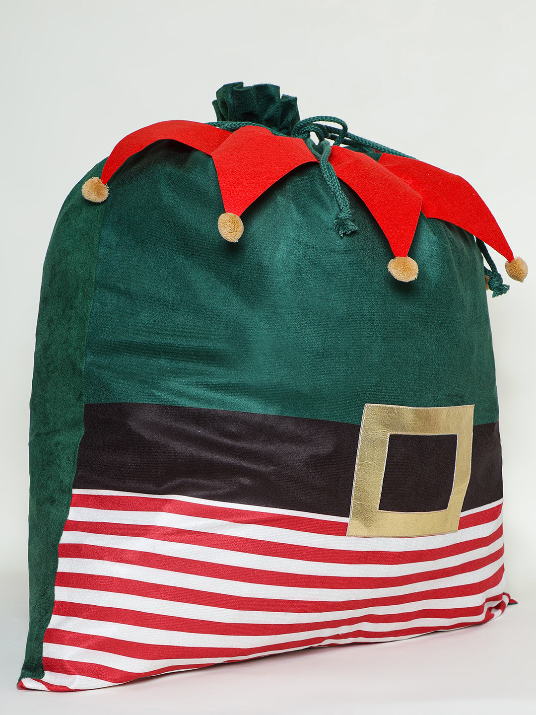 Santa Christmas Large Green Sack Bag