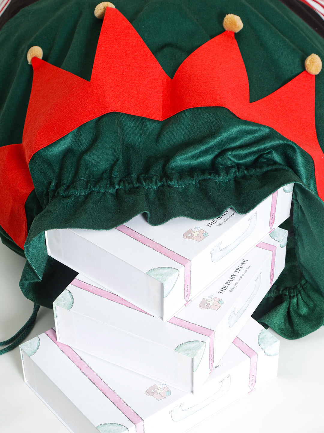 Santa Christmas Large Green Sack Bag