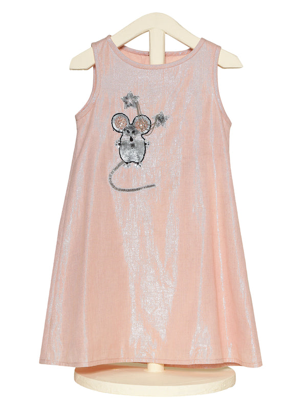 Baby Girl Pink Shimmer Cotton Fairy Dress
