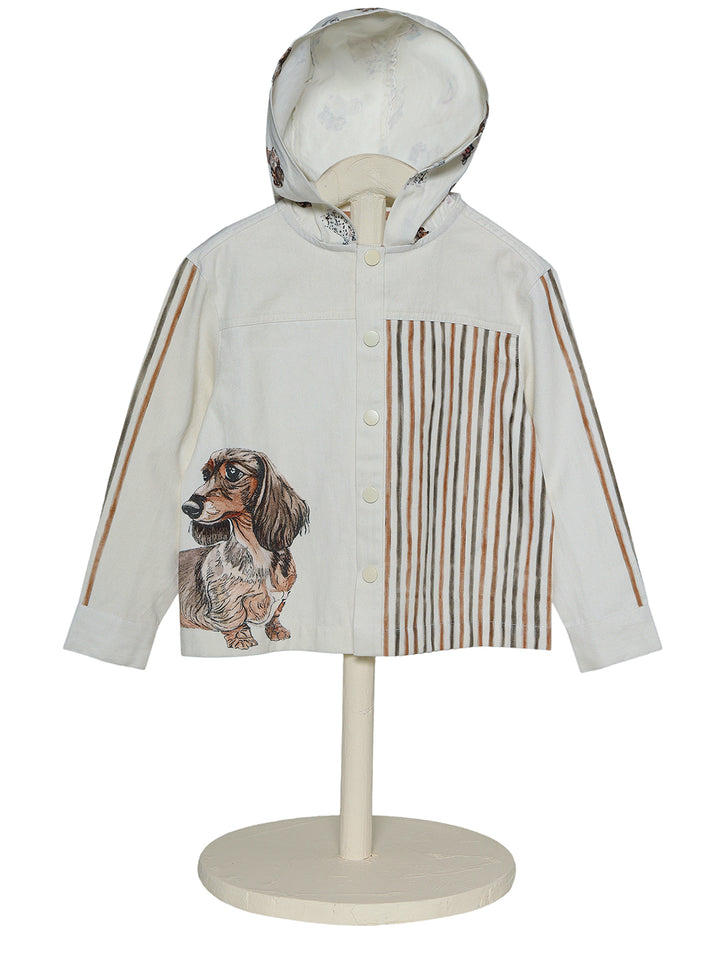 Friendly Dog Printed Shacket