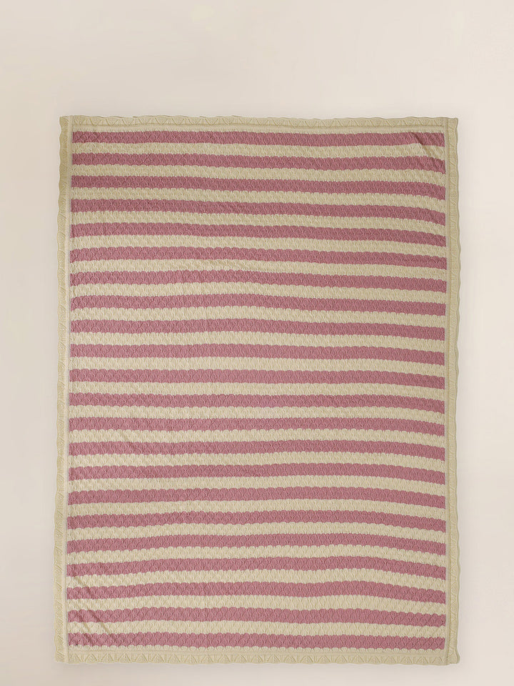 Rosy Dreams Stripe Baby Blanket