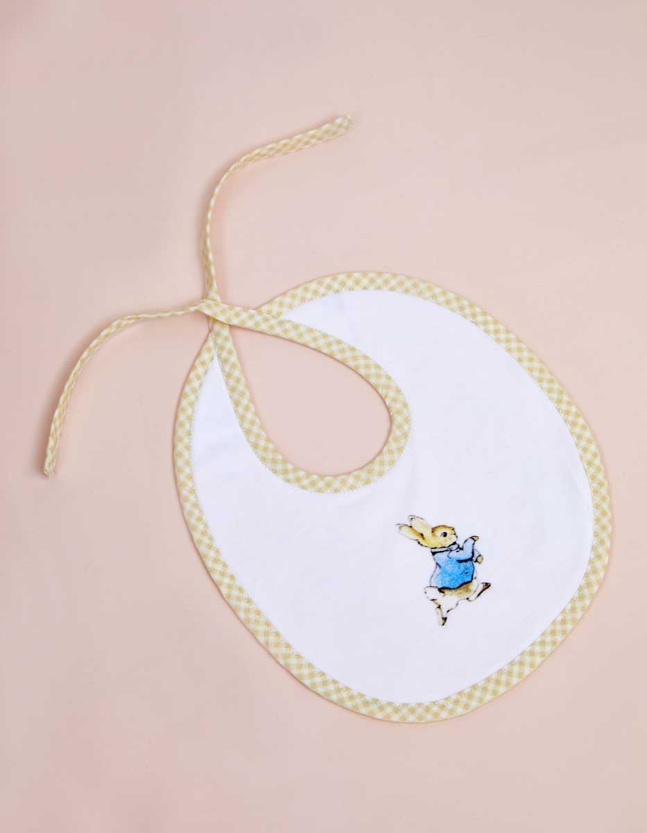 Peter Rabbit Soft Cotton Material Bib- Yellow