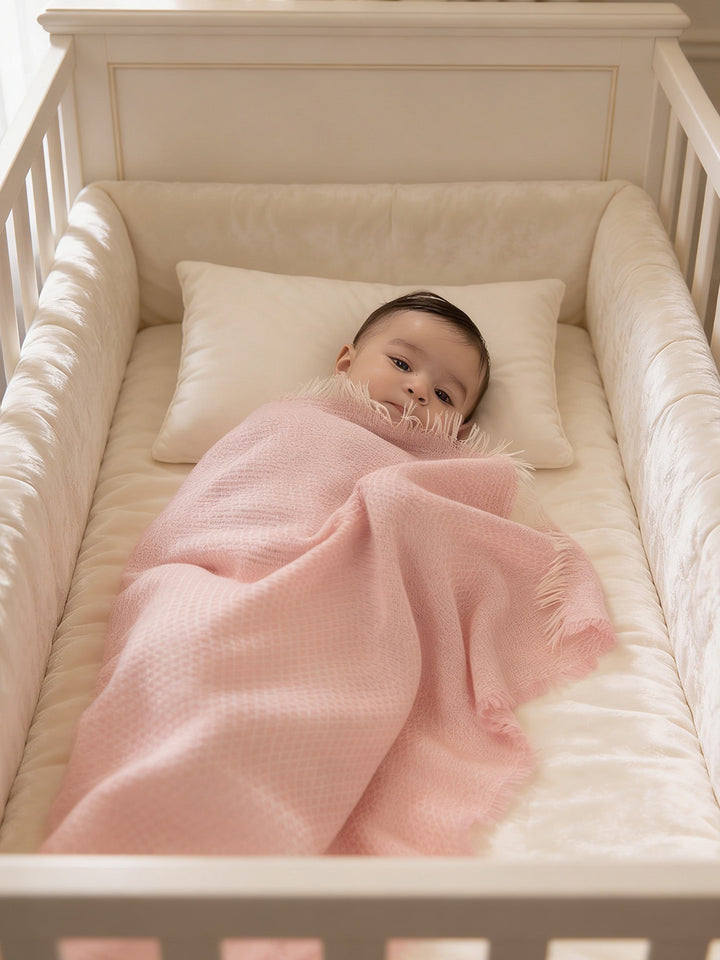 Pink Blush Cashmere Baby Blanket