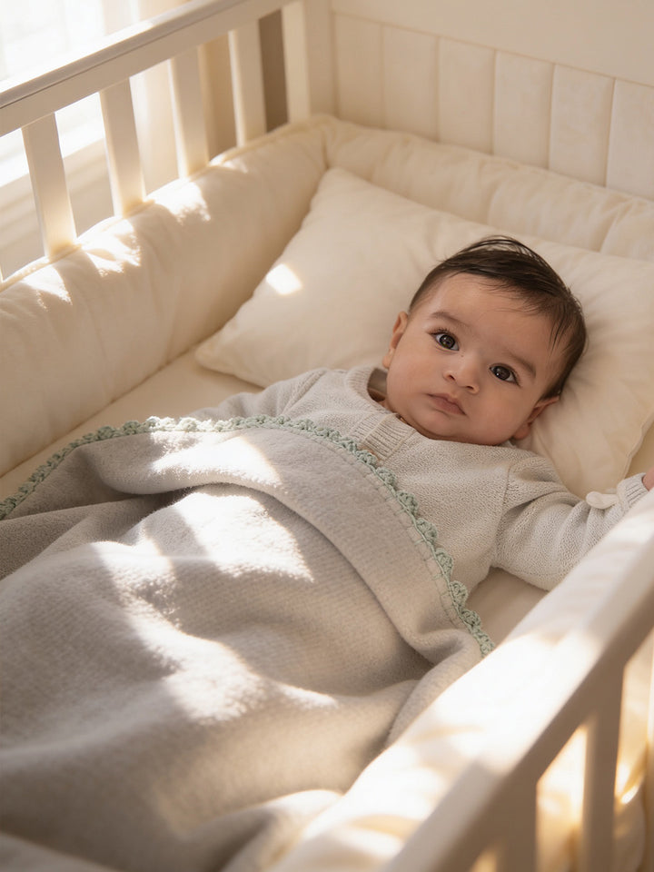 Pure Cashmere Blue Baby Blanket