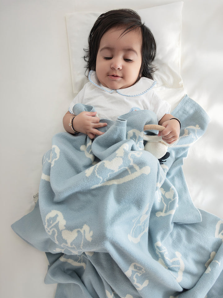 Baby & Toddler Cotton Blanket - Rocking Horse