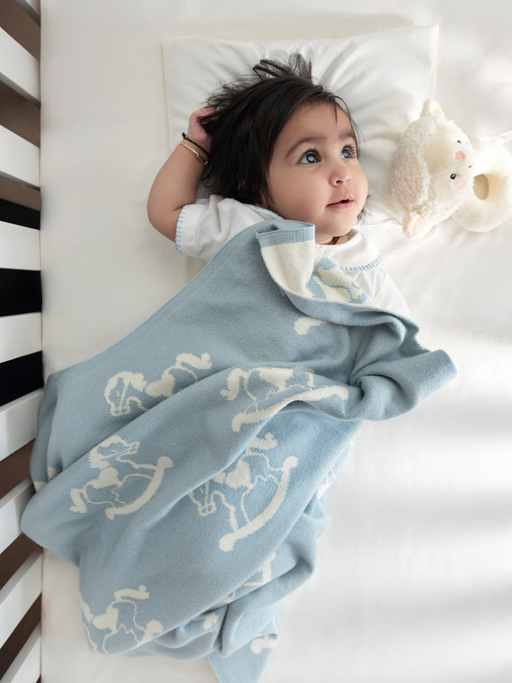 Baby & Toddler Cotton Blanket - Rocking Horse
