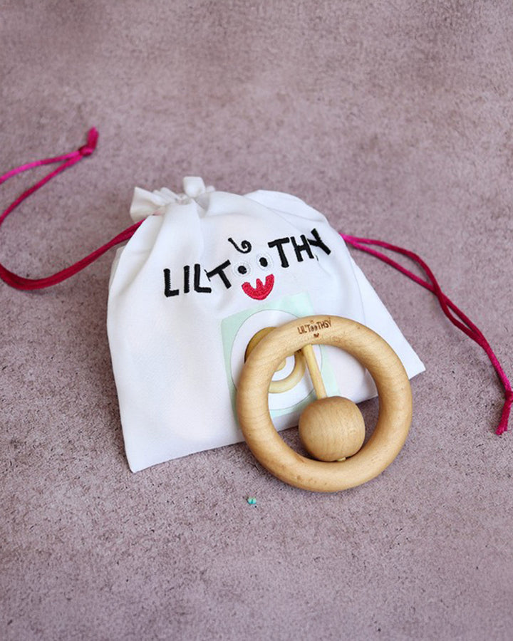 Circle of Life Wooden Teether & Rattle