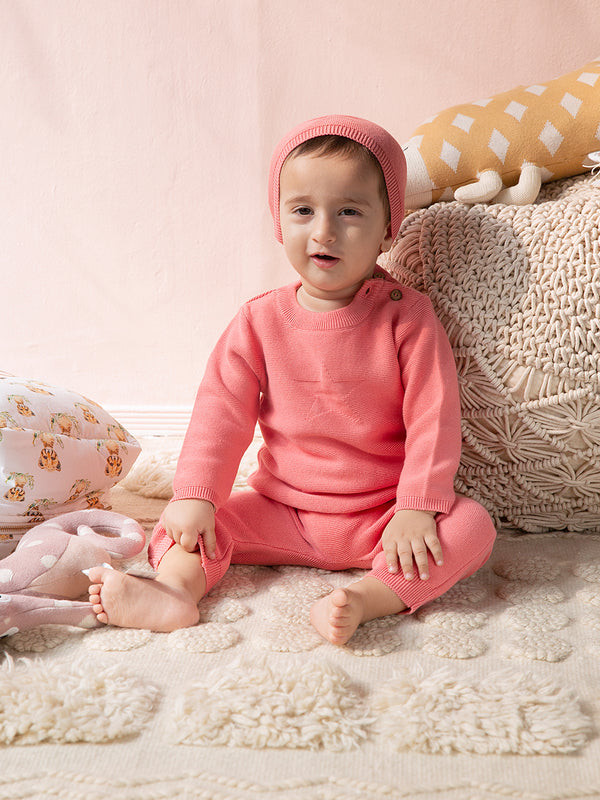 Soft and Breathable Knitted Star Co-Ord Set for The Babies