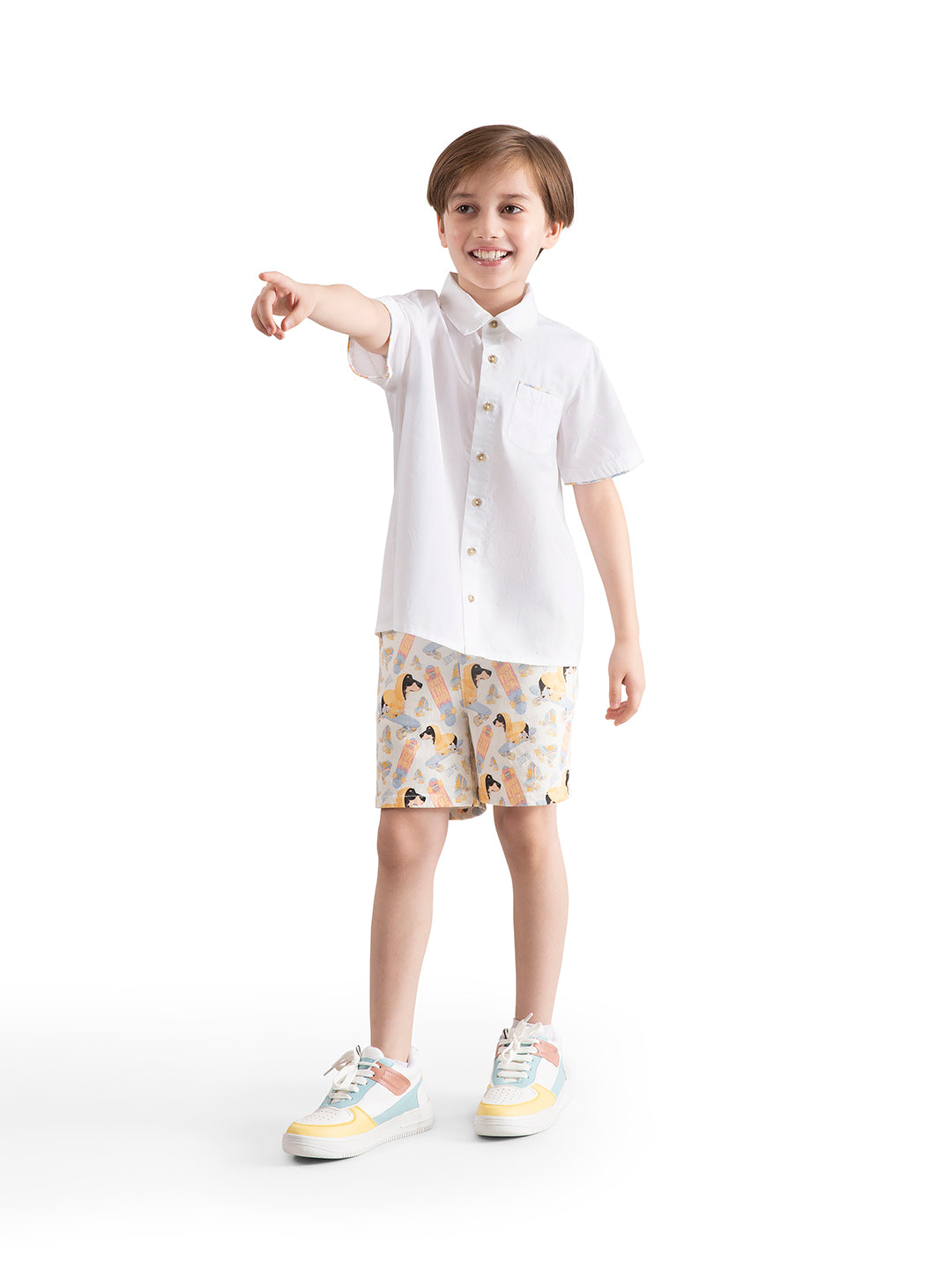 Baby Boy Co-ord Set: Shirt and shorts Skater Dog