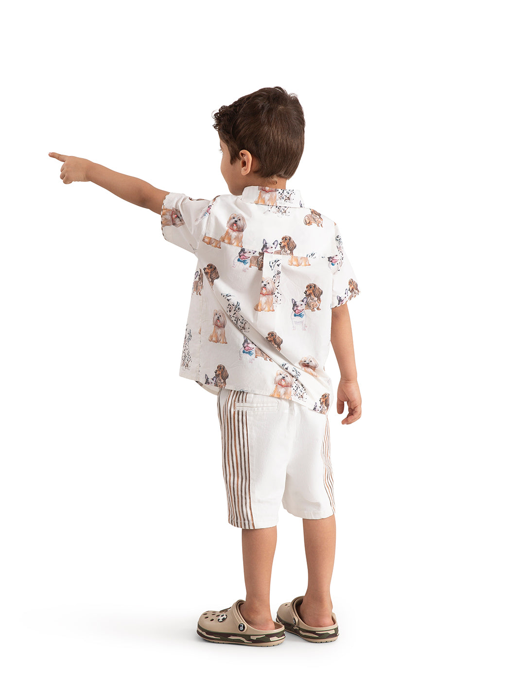 Baby Boy Co-ord Set: Shirt and Shorts Dogs Play