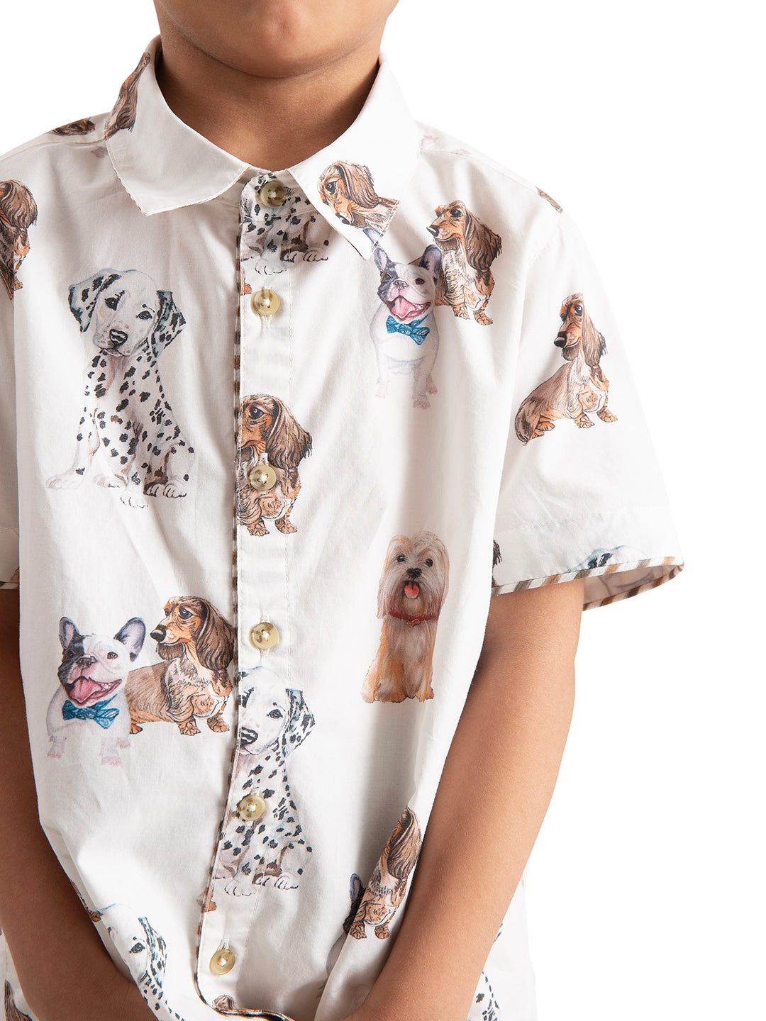 Baby Boy Co-ord Set: Shirt and Shorts Dogs Play