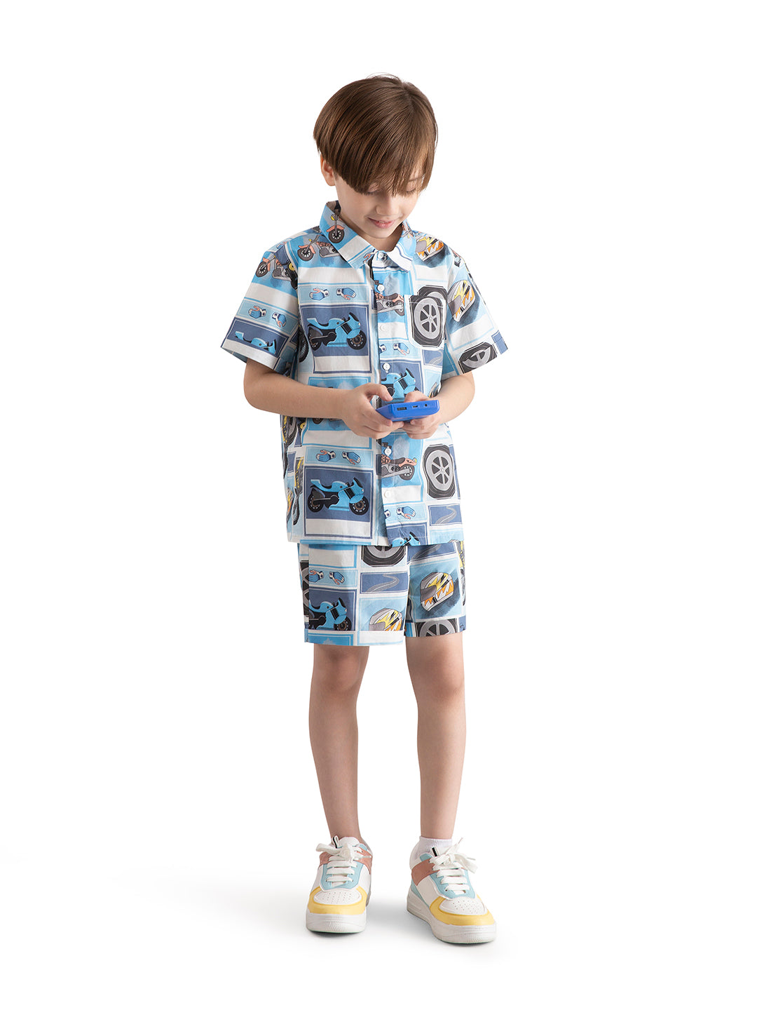 Baby Boy Organic Cotton Co-ord Set: Shirt and shorts