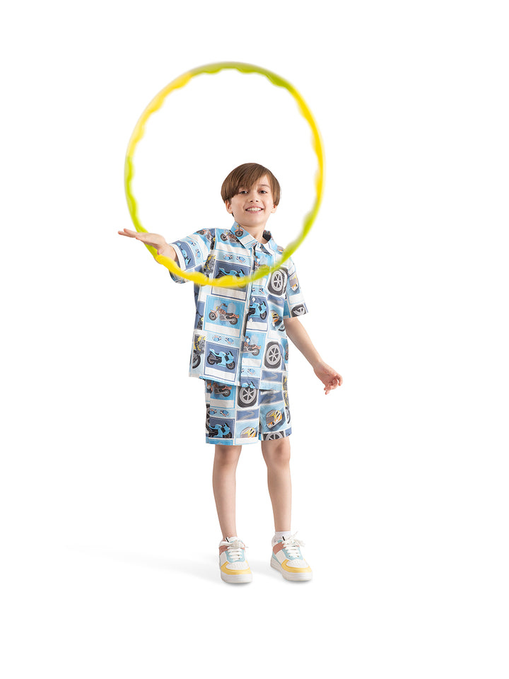Baby Boy Organic Cotton Co-ord Set: Shirt and shorts
