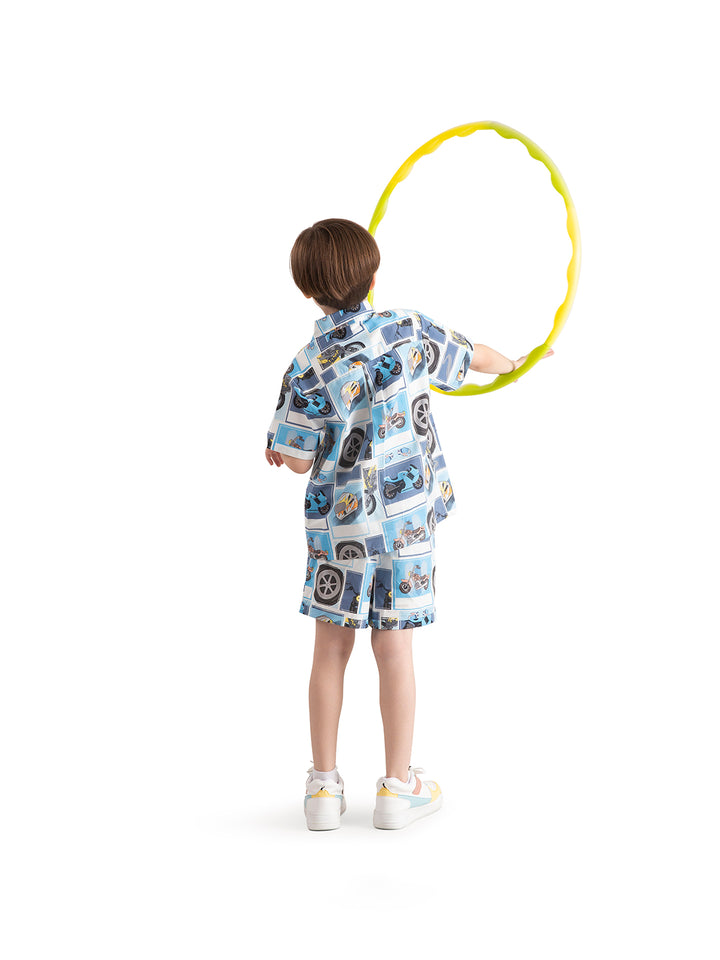 Baby Boy Organic Cotton Co-ord Set: Shirt and shorts
