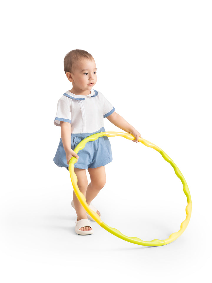 Baby Peter Pan Collar Cotton Onesie Blue