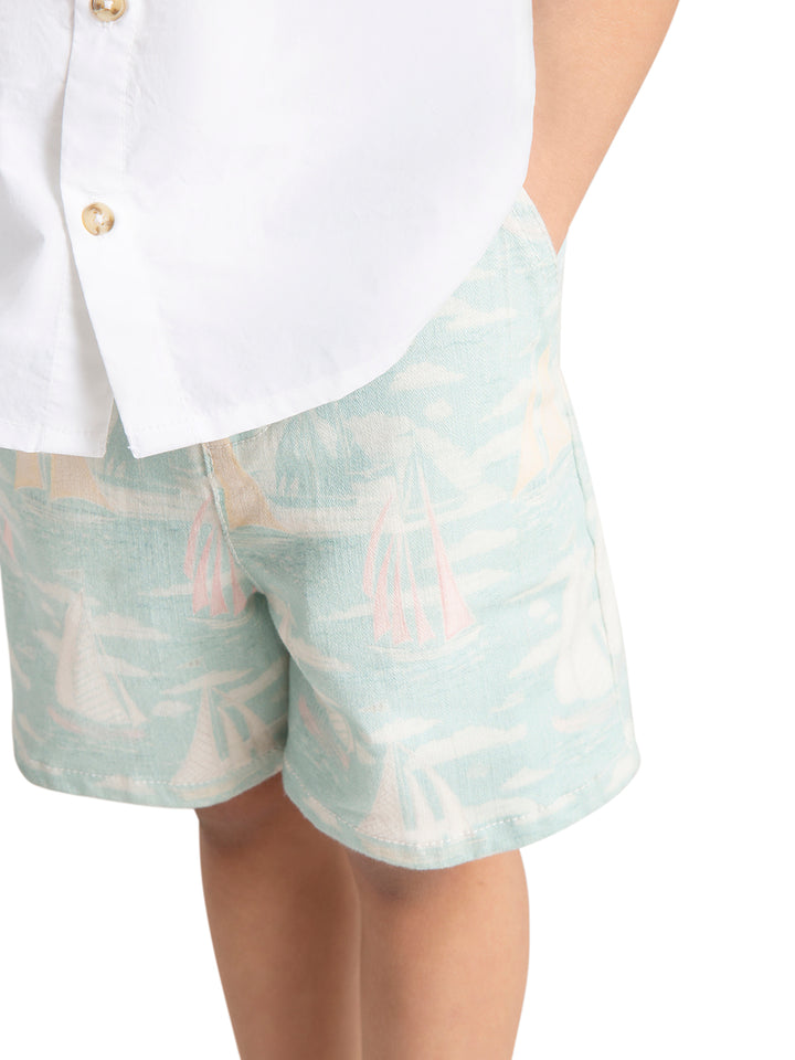 Baby Boy Boat Co-ord Set: Shirt and shorts Sailor
