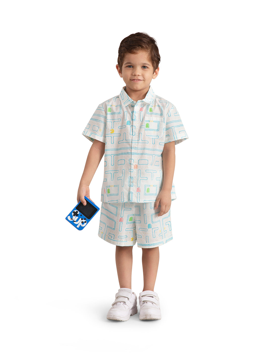 Baby Boy Organic Cotton Printed Pacman Co-ord Set