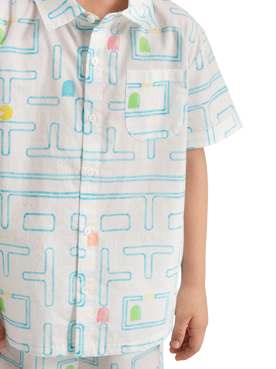 Baby Boy Organic Cotton Printed Pacman Co-ord Set