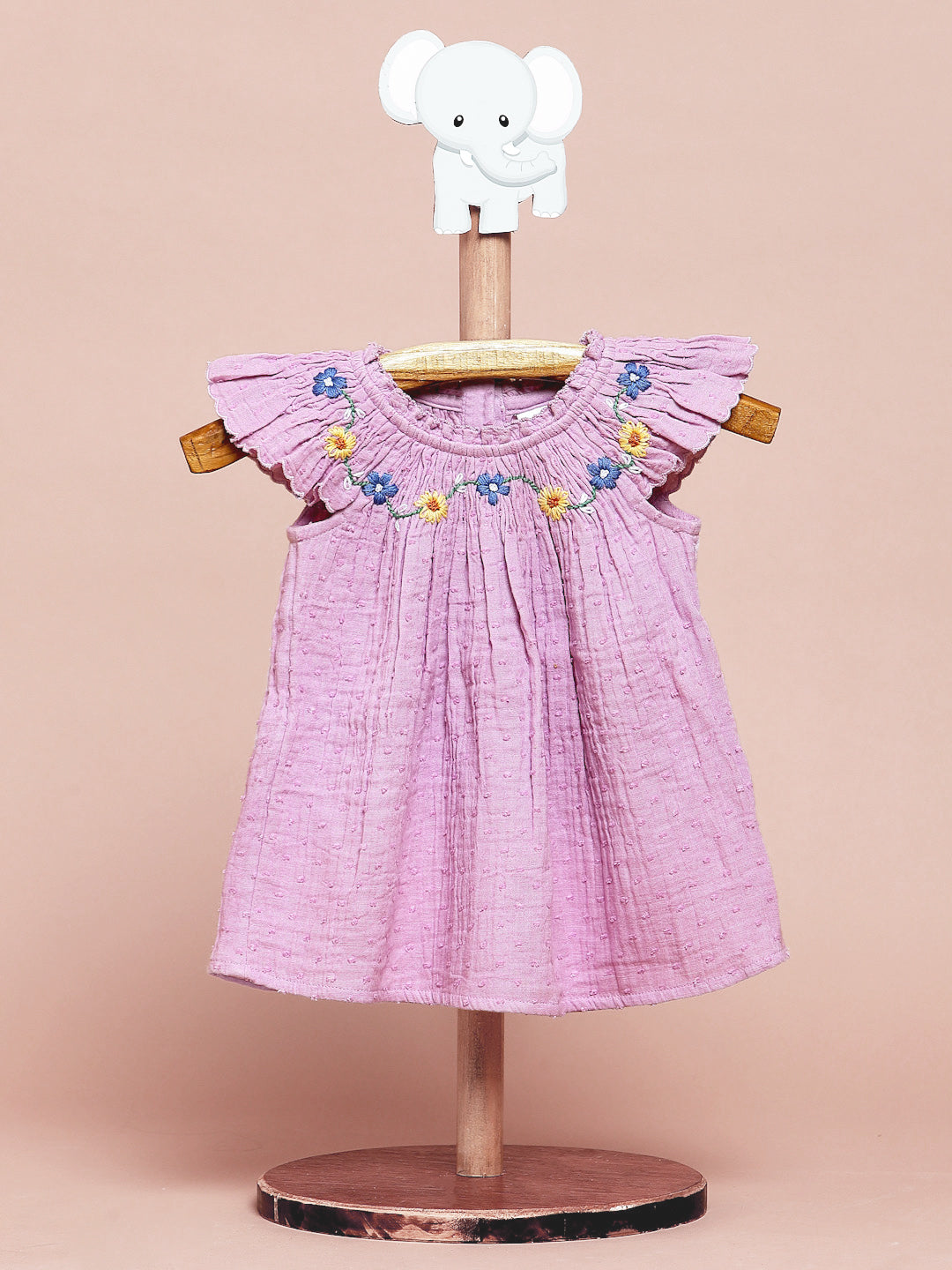 Lavender Floral Dress & Ruffle Bloomer