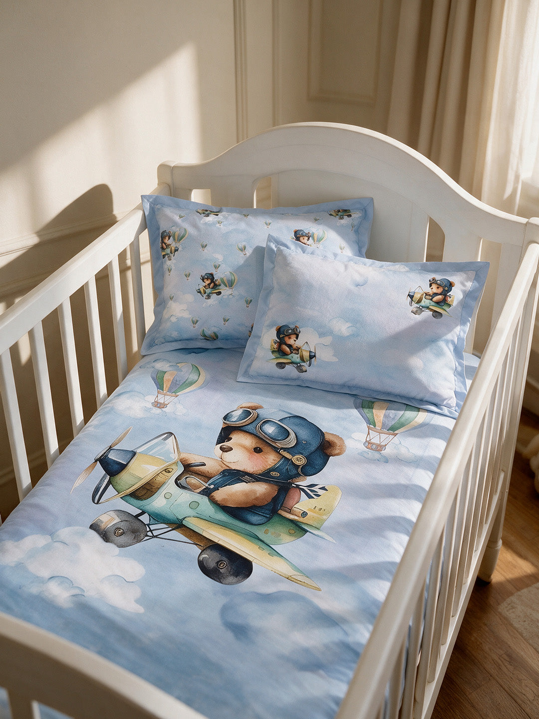 Teddy's Dream Fly Bedsheet Set and Pillow Covers