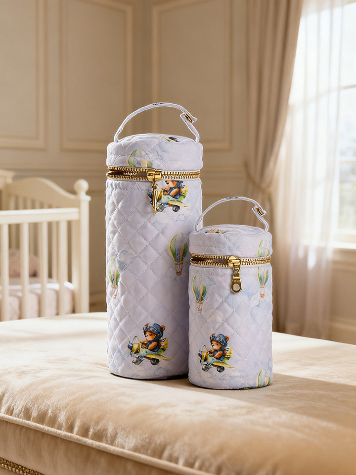 BABY & TODDLER BOTTLE COVER SET:Teddy's DREAM FLY SET OF 2